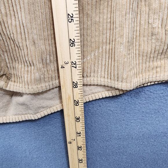 Vintage Common Man Dale Waters Corduroy Shirt Shacket Large Tan Wide Wale Woods - Picture 5 of 12